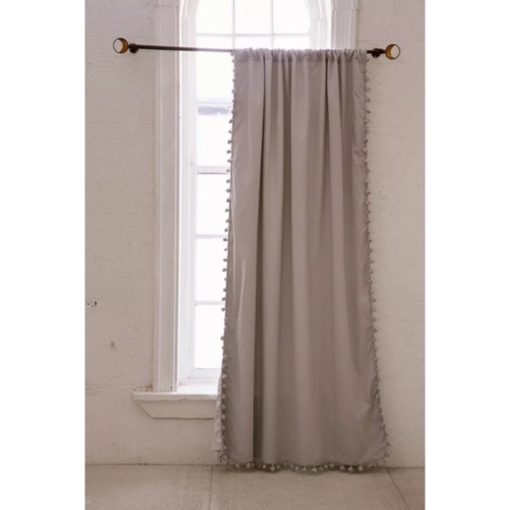 Urban Outfitters UO HOME Blackout Pompom Curtain